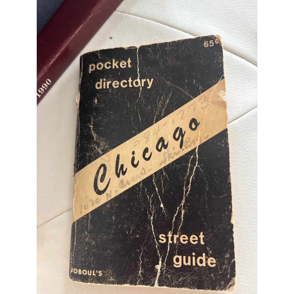 Vintage Jobouls Pocket Directory Of Chicago 1970 Street Guide Maps & Vital Area